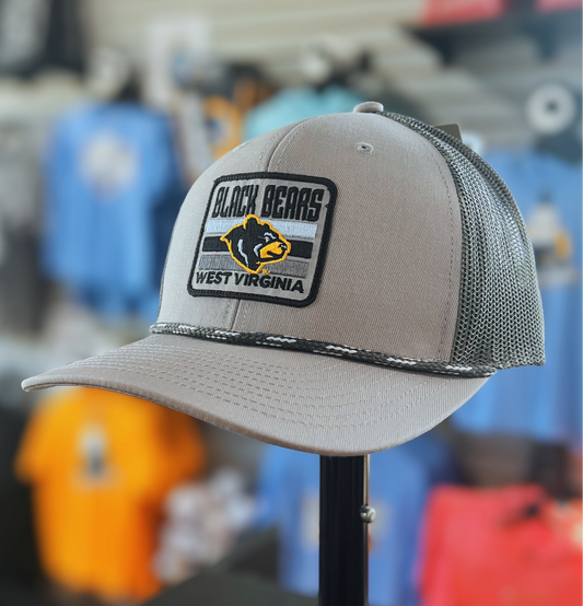 West Virginia Black Bears Grey Trucker Adj. Hat-0