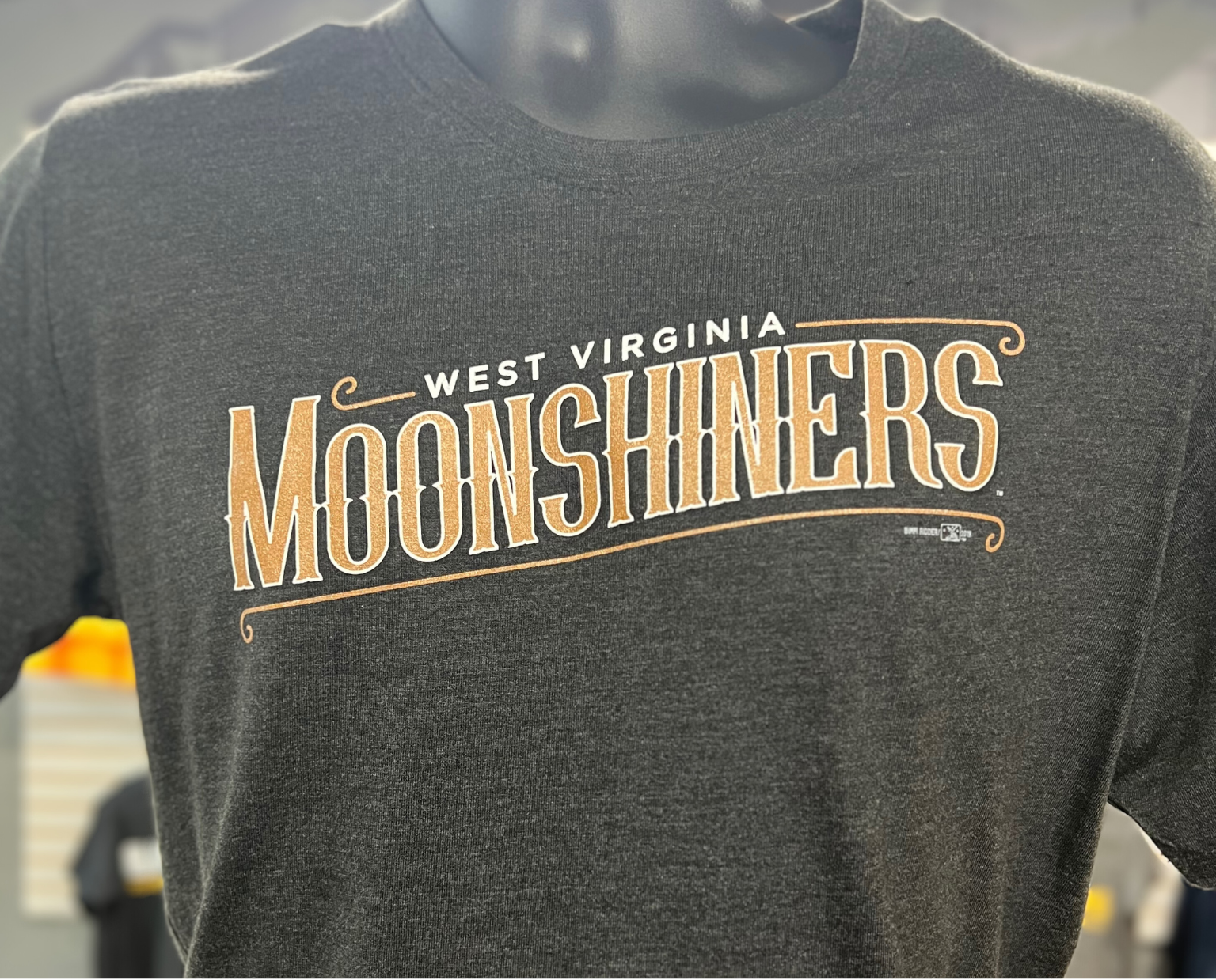 West Virginia Black Bears Moonshiners Heather T-Shirt-1