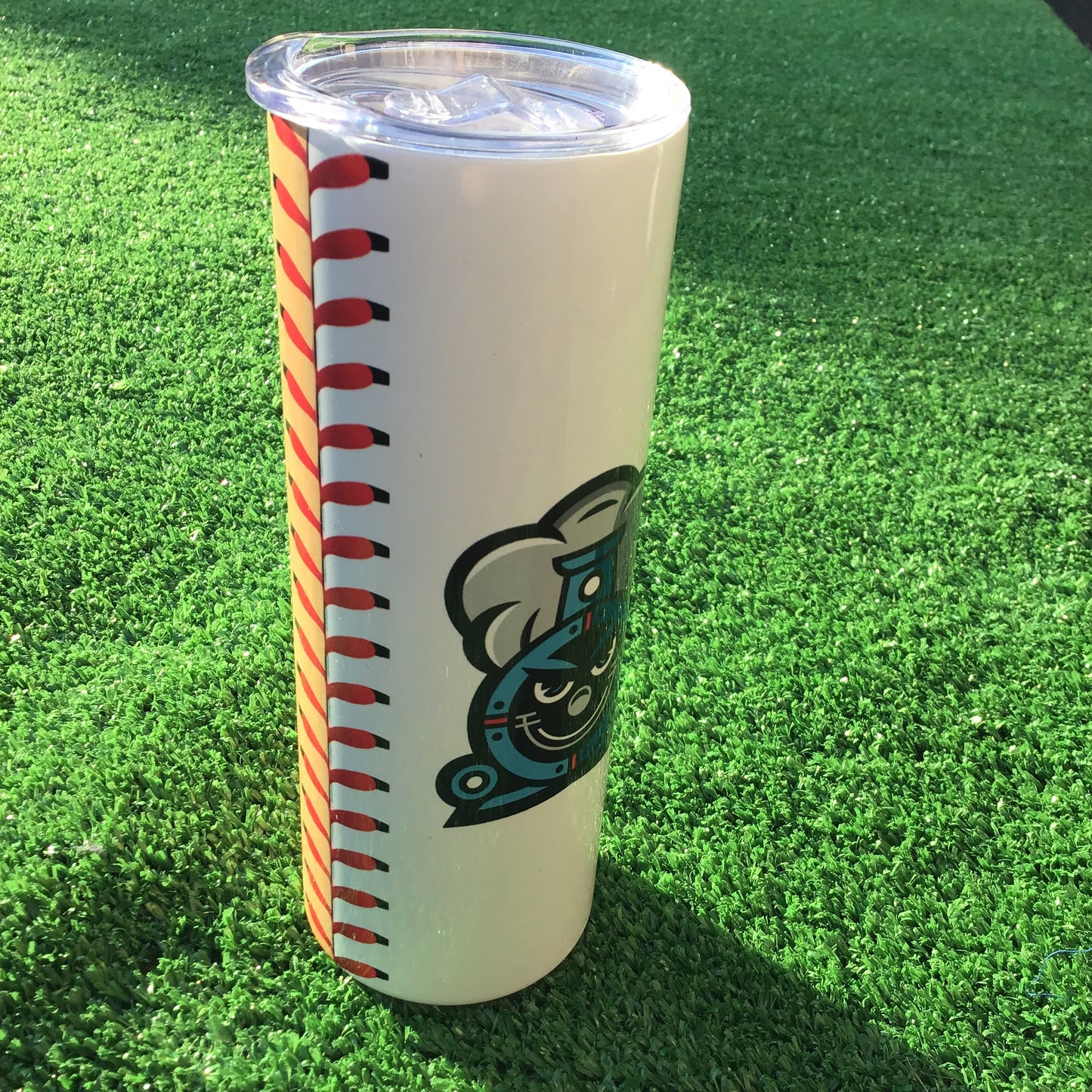 Ball/Bat With Train 20 oz. Skinny Metal Tumbler