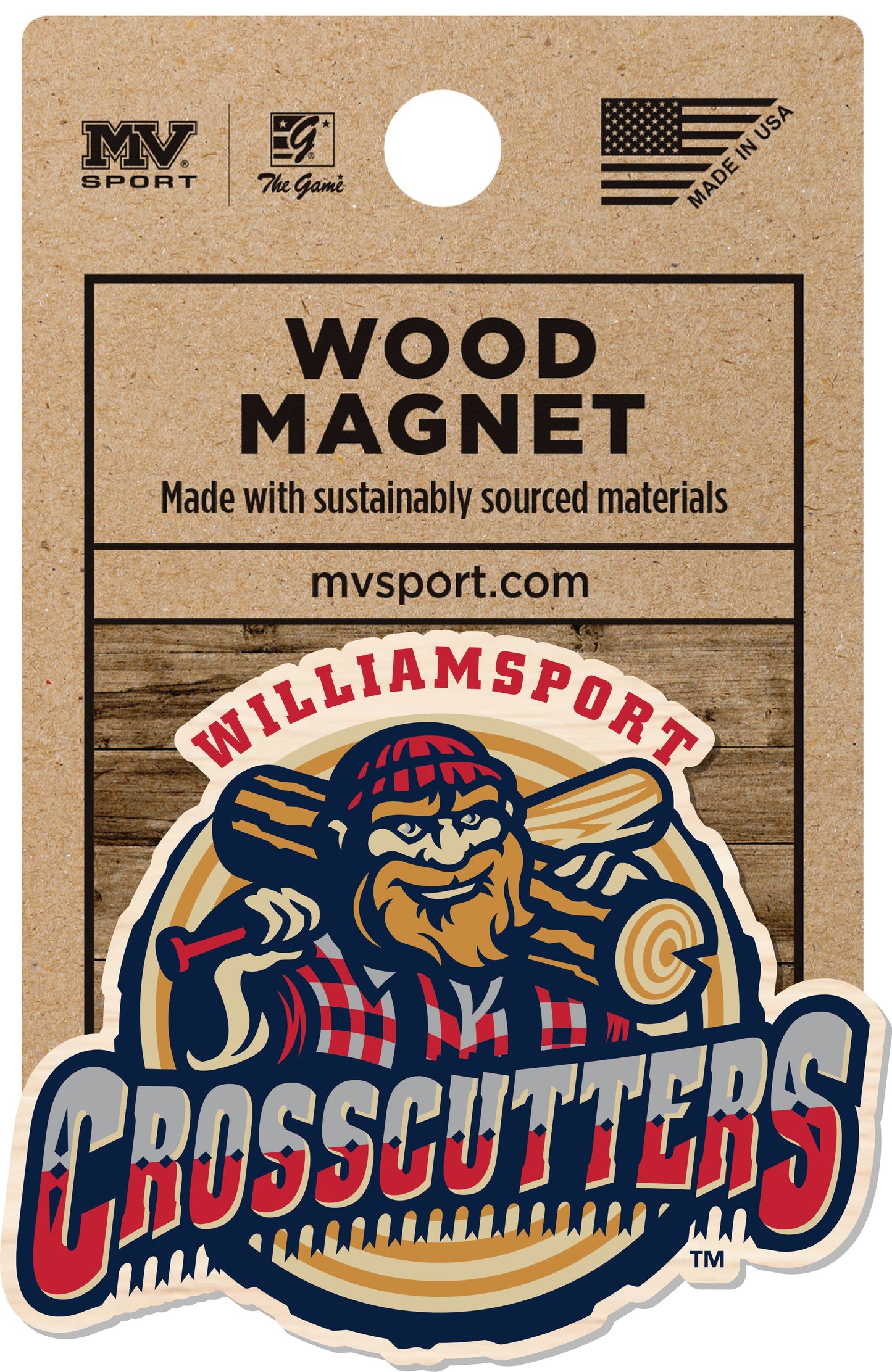 Williamsport Crosscutters Wood Logo Magnet