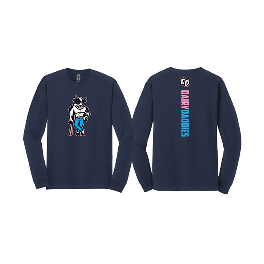 Dairy Daddies Long Sleeve Razorback T - Navy-0