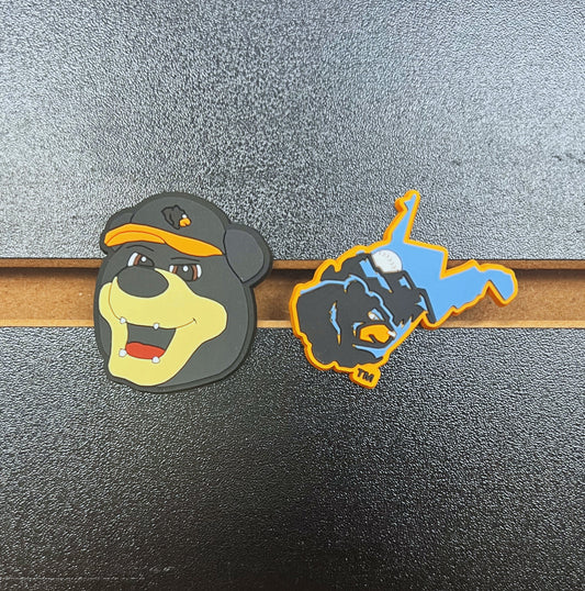 West Virginia Black Bears Clog Charm 2-pack-0