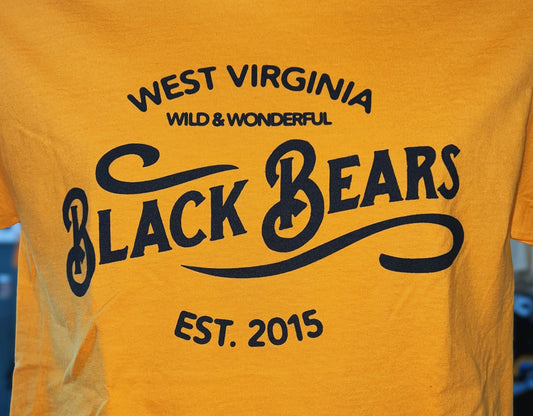 West Virginia Black Bears Wild & Wonderful Gold Tee-1