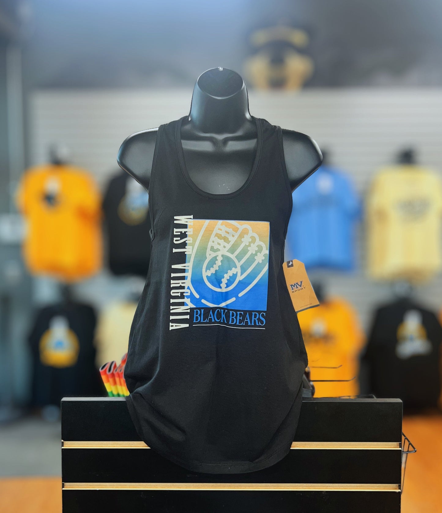 West Virginia Black Bears Ladies Black Tank Top