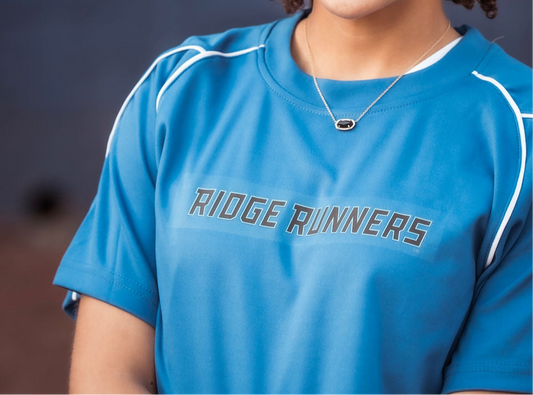 Ridge Runner Royal Blue With White Piping Short Sleeve Heavy DriFit-0