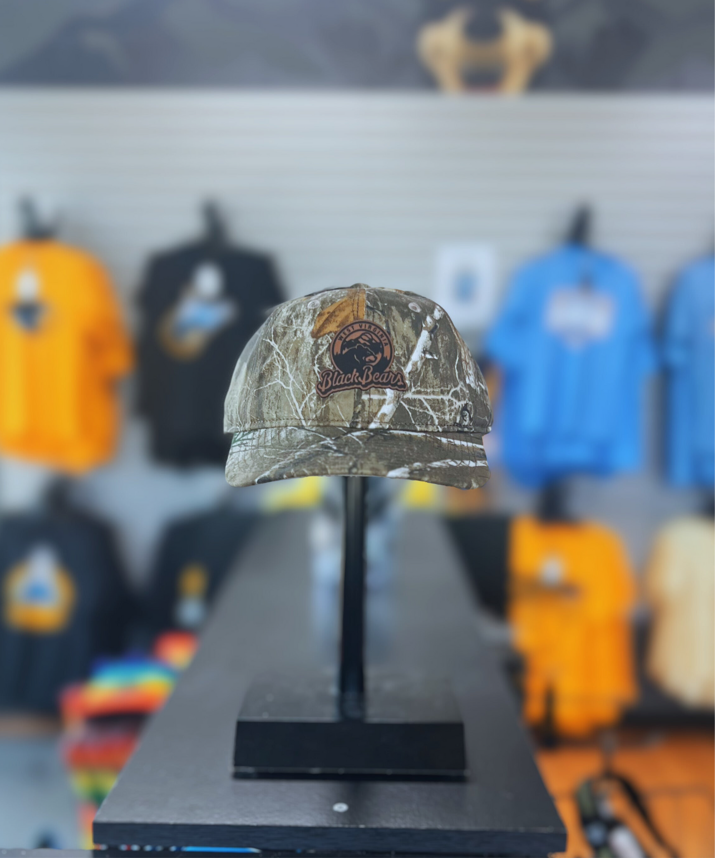 West Virginia Black Bears Realtree Camo Pri Logo Adj. Hat