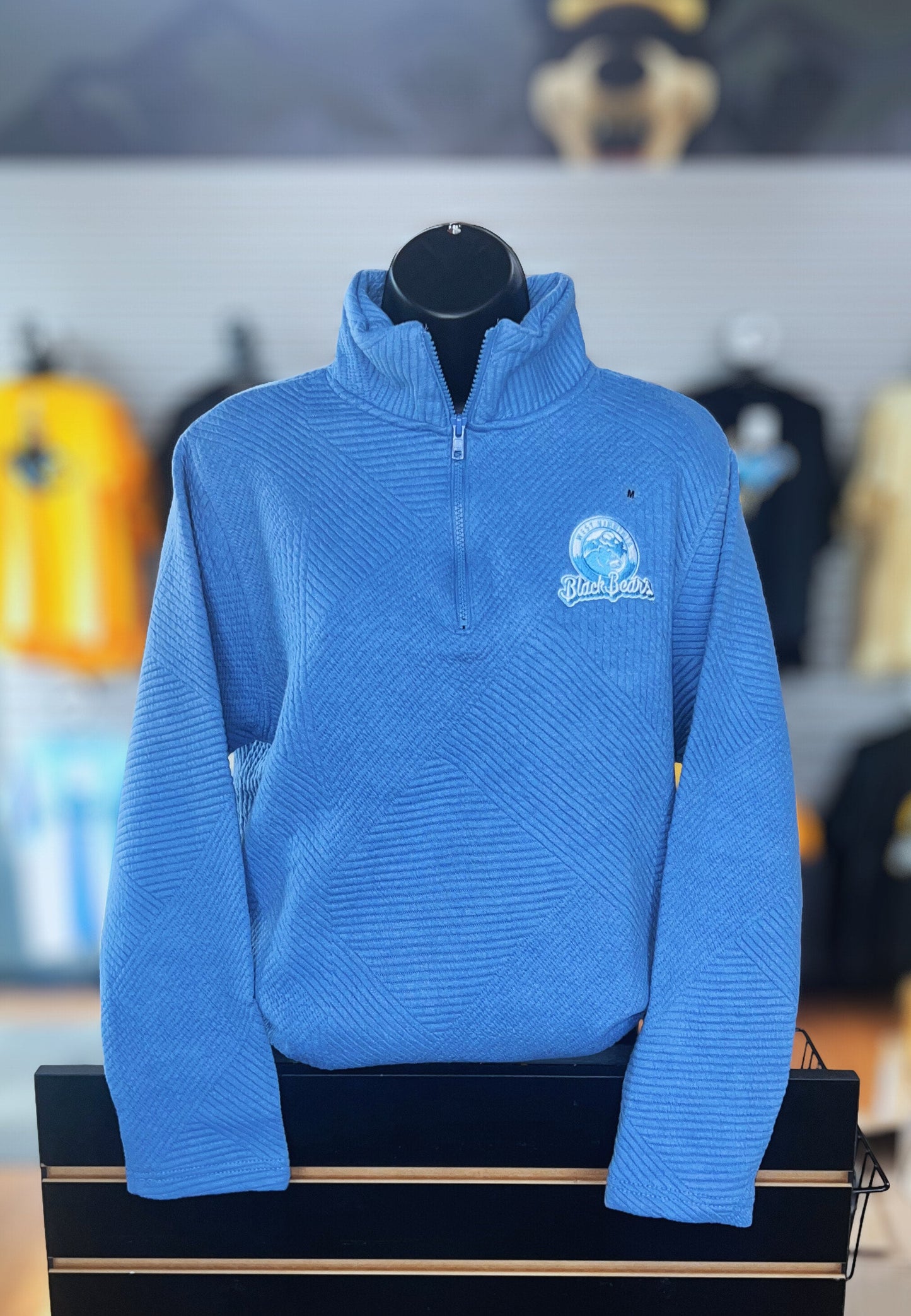 West Virginia Black Bears Ladies Light Blue 1/4 Zip