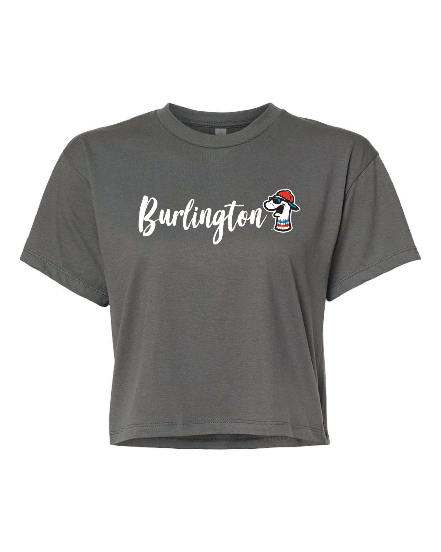 Ladies Grey Burlington Crop Top