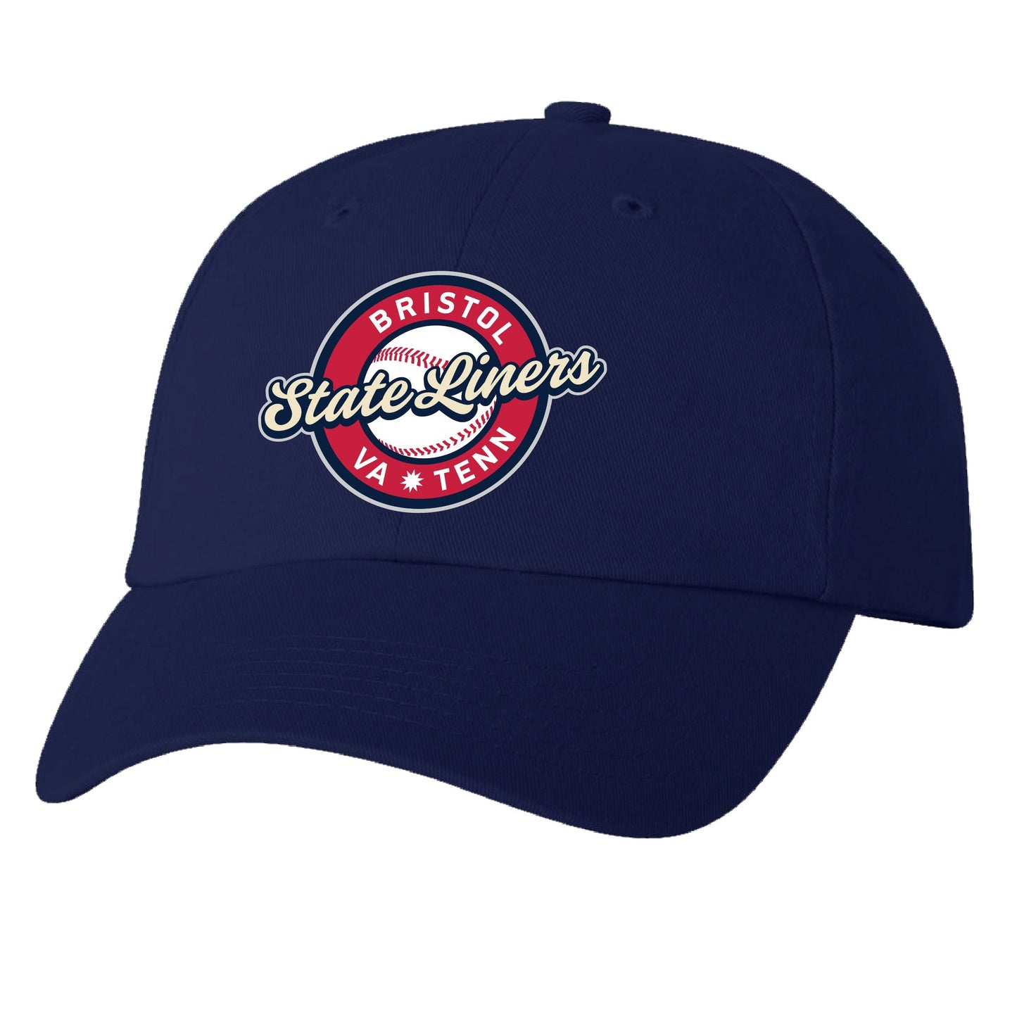 Bristol State Liners Primary Logo Navy Blue Adjustable Hat