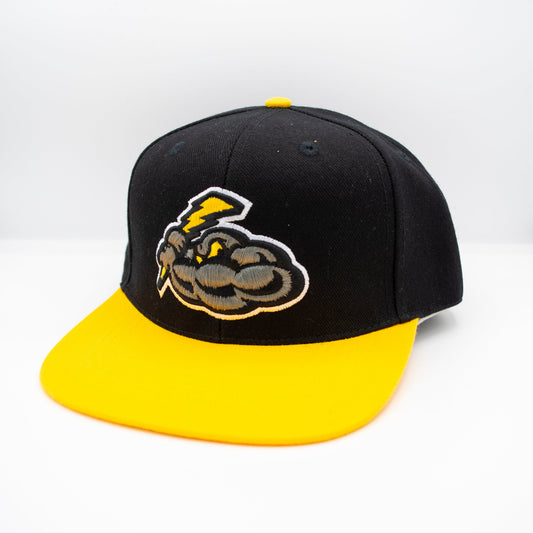 Black/Gold Snapback Cap-0