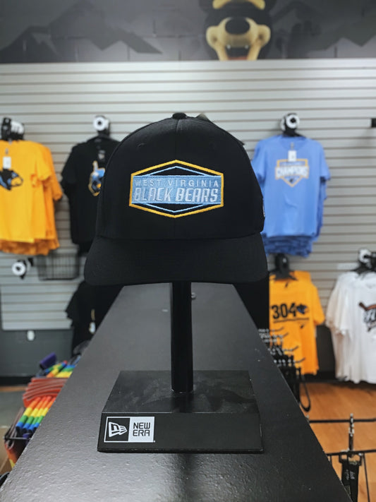 West Virginia Black Bears Black Performance Stretch Flex Hat-0