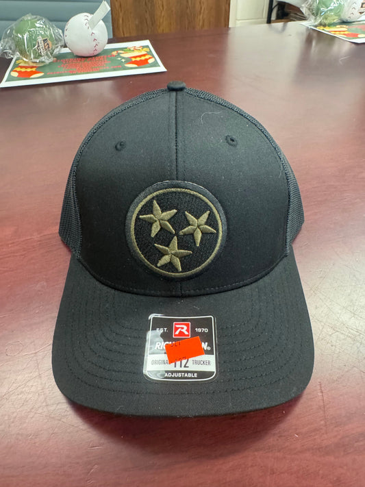 Black Tri-Star Richardson 112 Snap Back Hat-0
