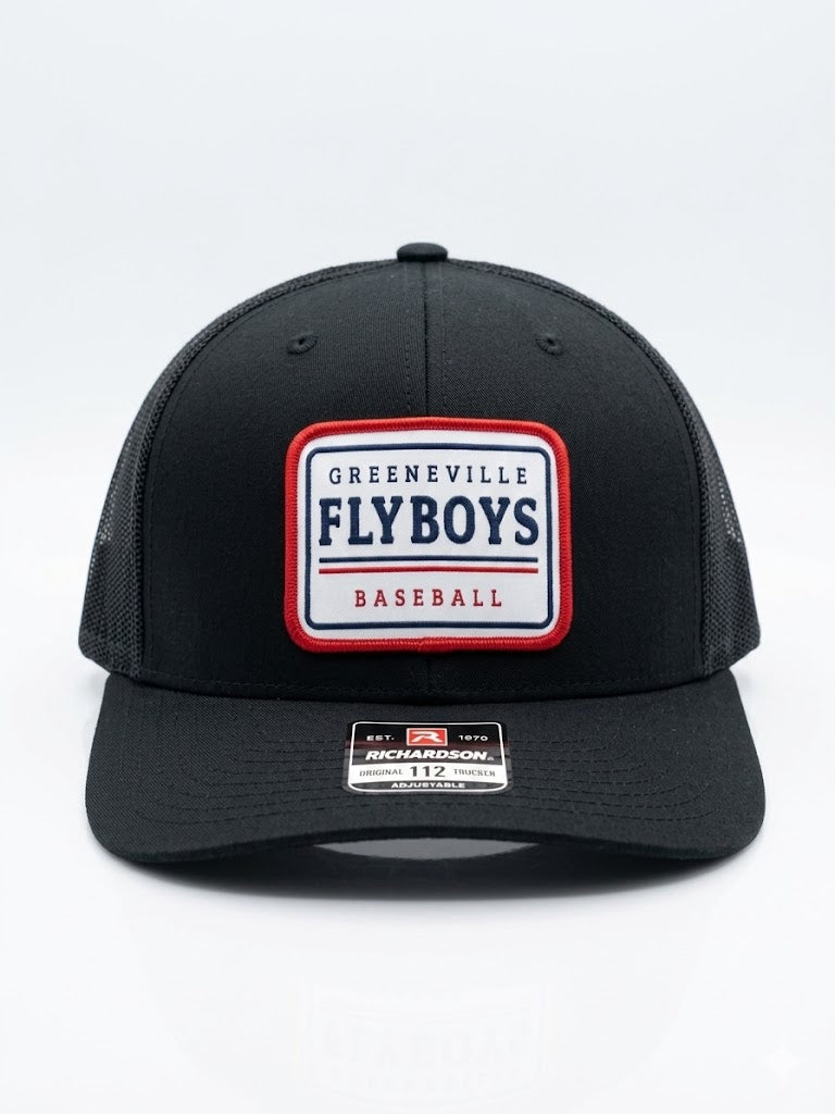 Black Patch Trucker Hat