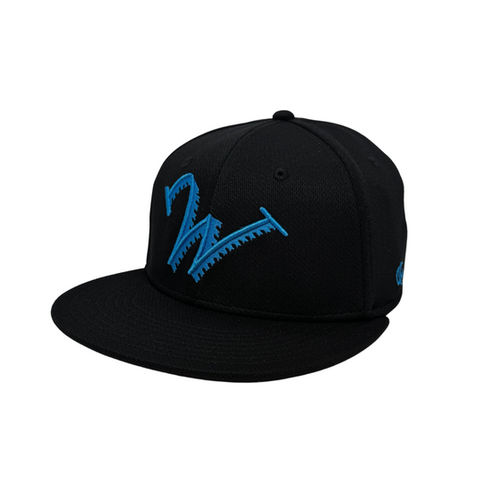 Williamsport Crosscutters Black & Aqua Home Fitted Cap-0