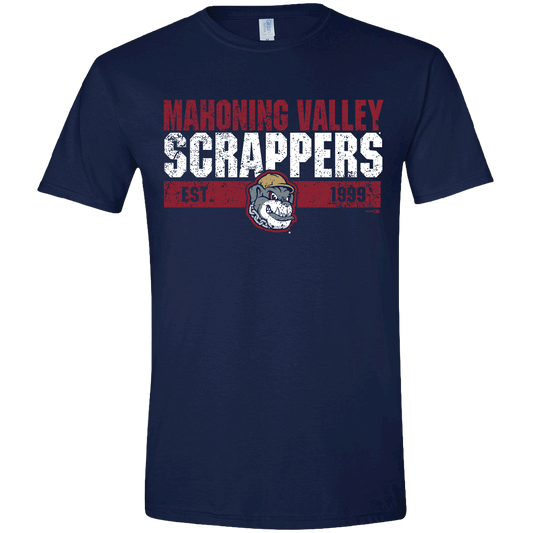 Blue Mahoning Valley Scrappers est. 1999 T-Shirt-0