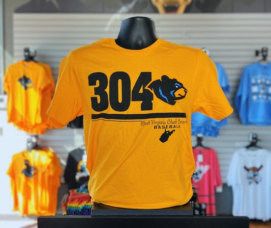 West Virginia Black Bears Gold Alt 304 Tee-0