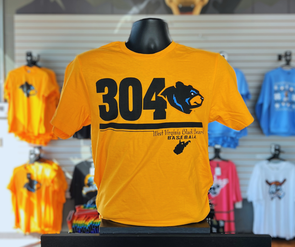 West Virginia Black Bears Gold Alt 304 Tee