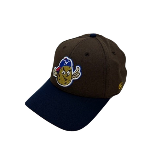 Williamsport Crosscutters Potato Capers Brown & Navy Adjustable Cap-0