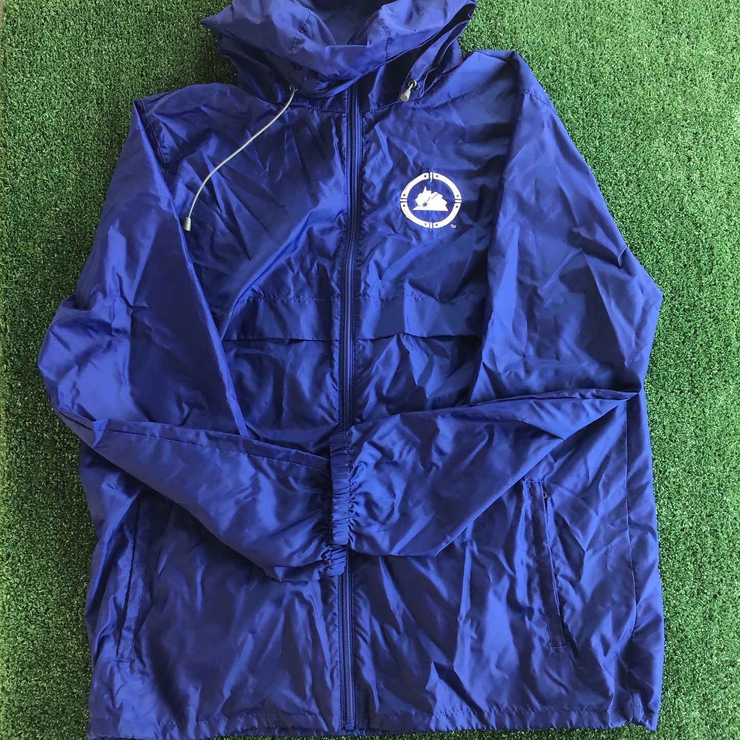 Two Virginias Embroidered Blue Rain Jacket