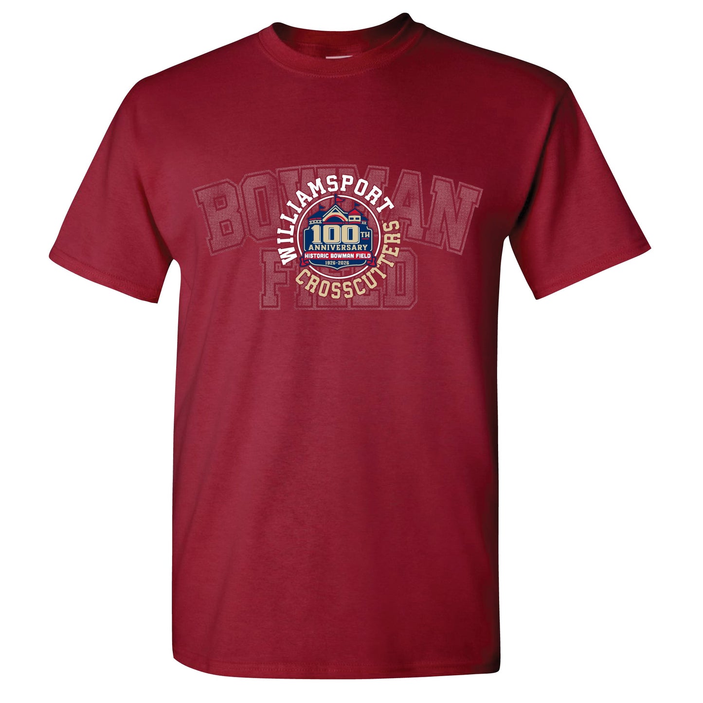 Williamsport Crosscutters Bowman Field 100th Anniversary Tshirt