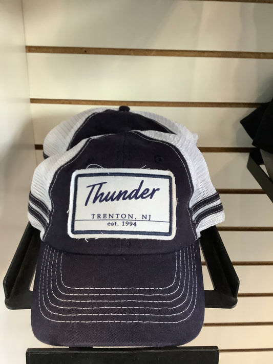 Thunder Distressed Adjustable Trucker Cap-0