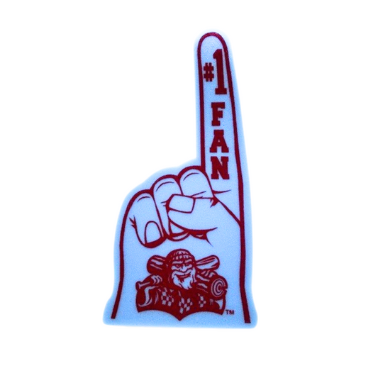 Williamsport Crosscutters Foam Finger - Columbia Blue and Red-0