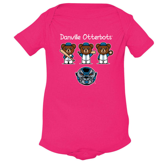 Otterbots Infant Bodysuit - Pink-0