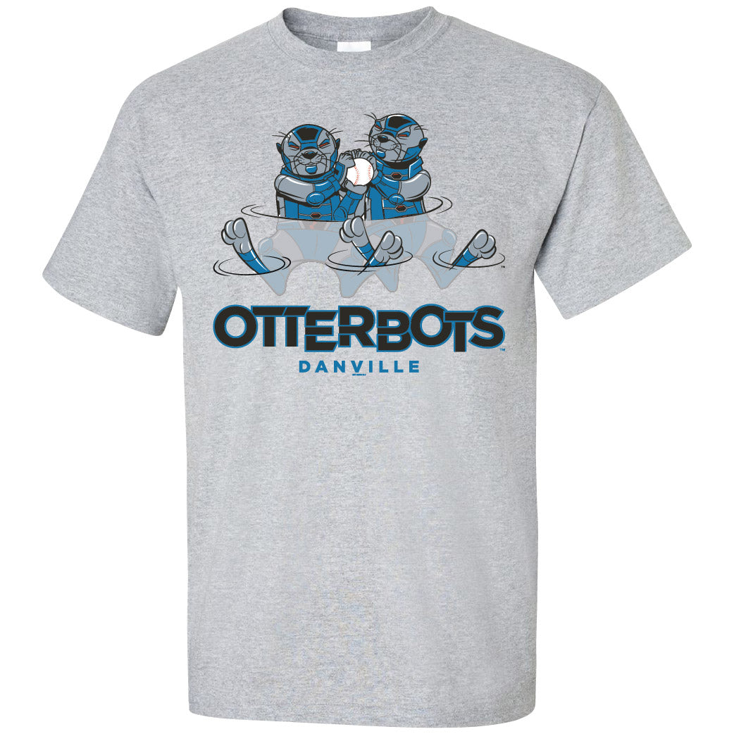 Otterbots Short Sleeve T - Alternate Logo Gray-0