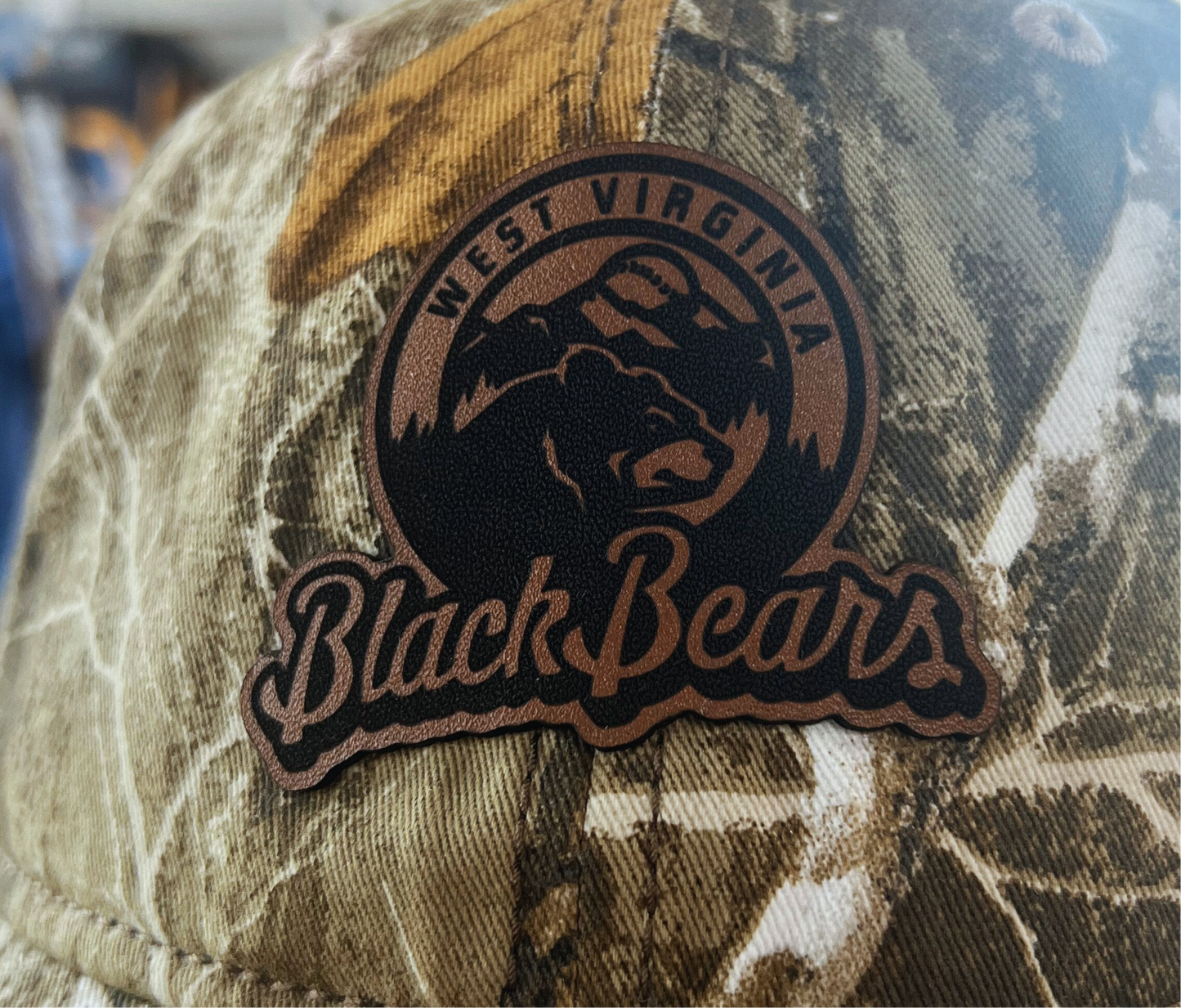 West Virginia Black Bears Realtree Camo Pri Logo Adj. Hat