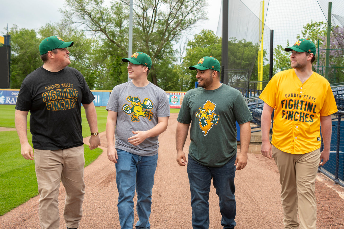 Garden State Fighting Finches On Field Cap