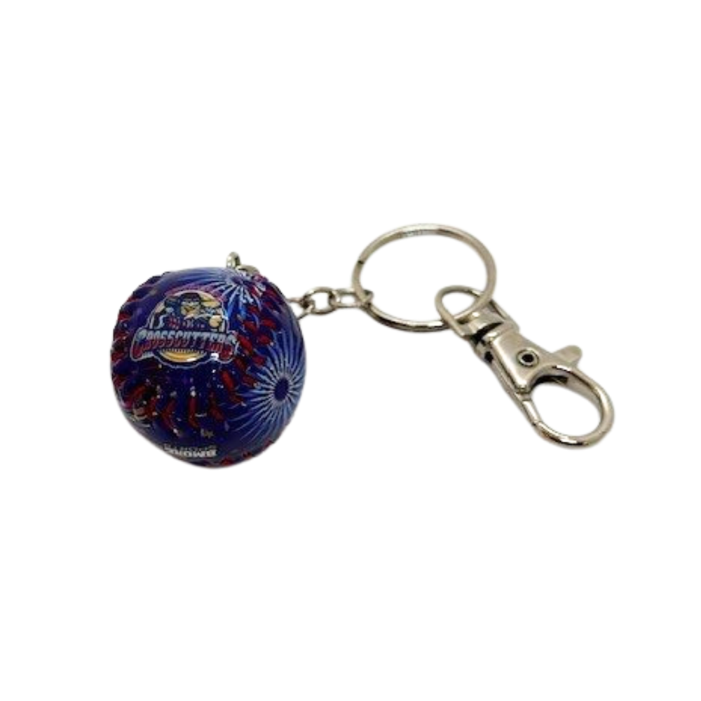 Williamsport Crosscutters Fireworks Mini Ball Keychain