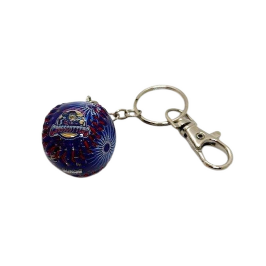 Williamsport Crosscutters Fireworks Mini Ball Keychain-0