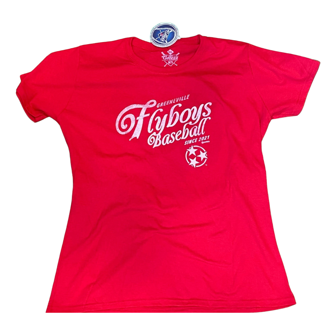 Flyboys Red Fancy Script Women's Tee