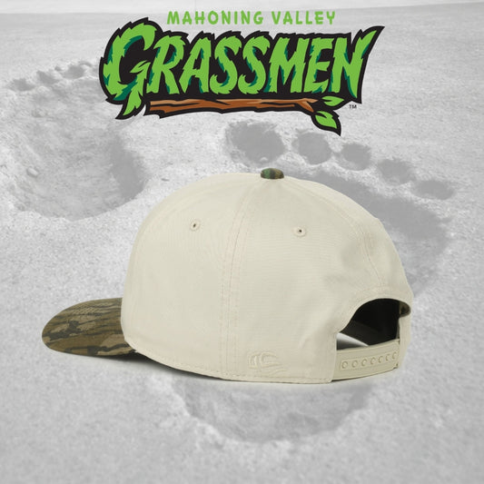 *PREORDER* 2026 Mahoning Valley Grassmen Snapback Khaki/Camo-1