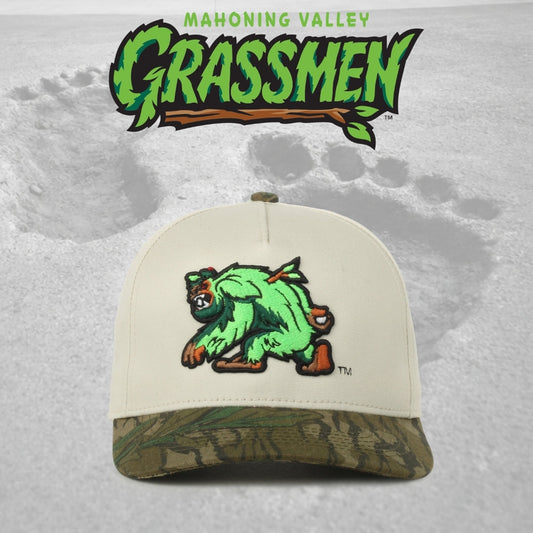 *PREORDER* 2026 Mahoning Valley Grassmen Snapback Khaki/Camo-0