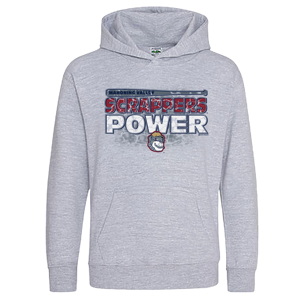 Youth Grey Mahoning Valley Scrappers Power Hoodie