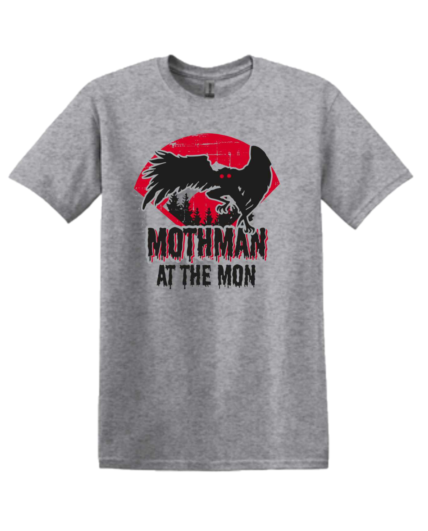 West Virginia Black Bears Grey Mothman T-Shirt