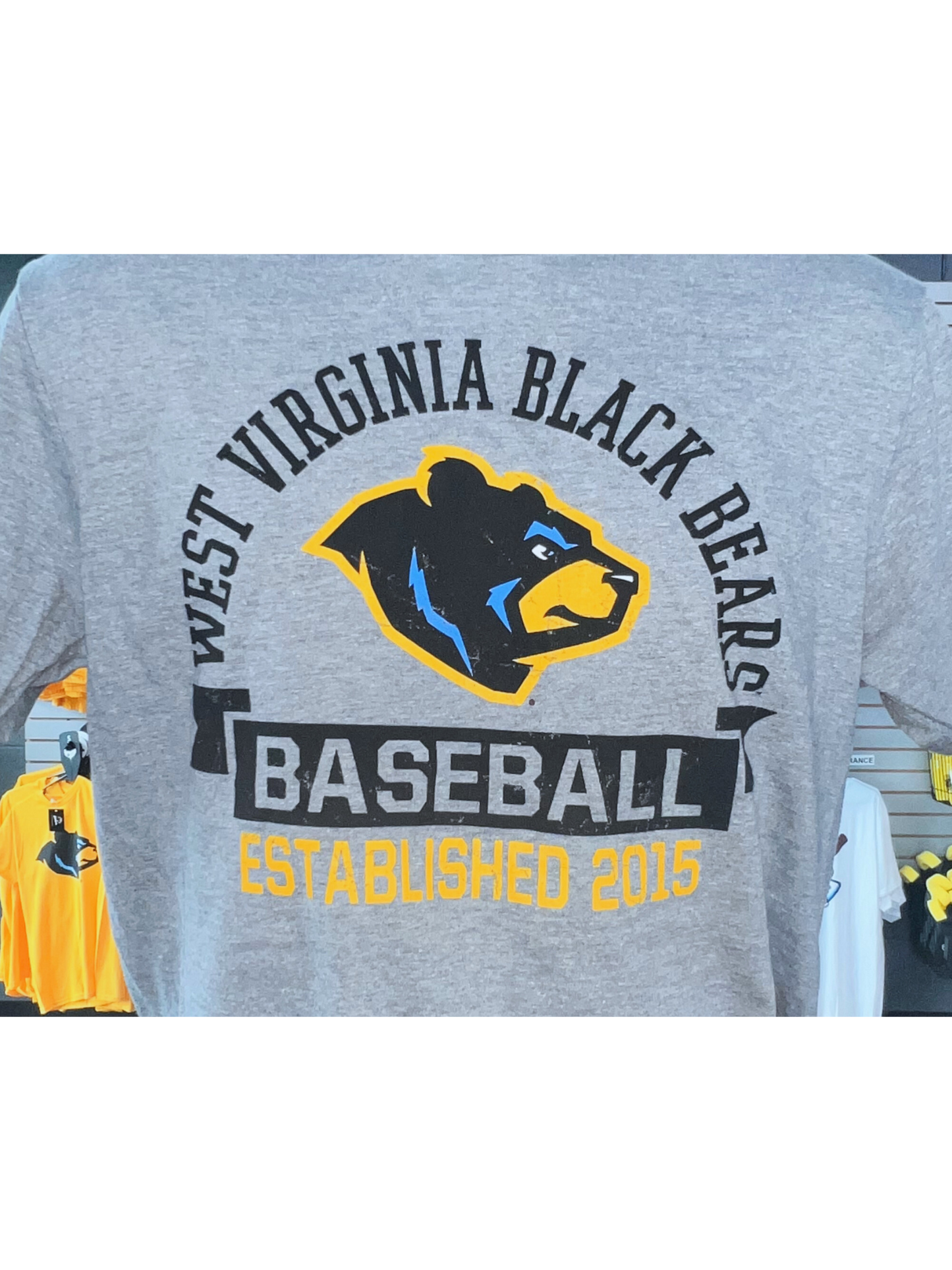 West Virginia Black Bears HTHR Grey Alt Tuttle Tee