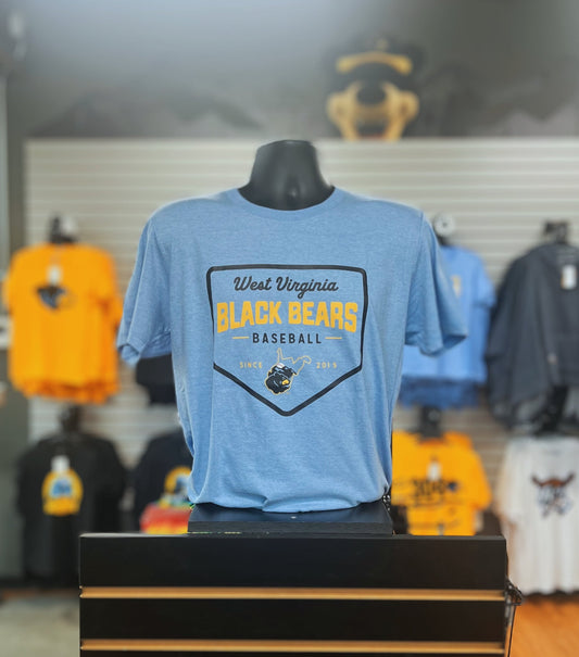 West Virginia Black Bears Heather Blue Elements Tee-0
