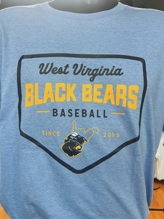 West Virginia Black Bears Heather Blue Elements Tee-1