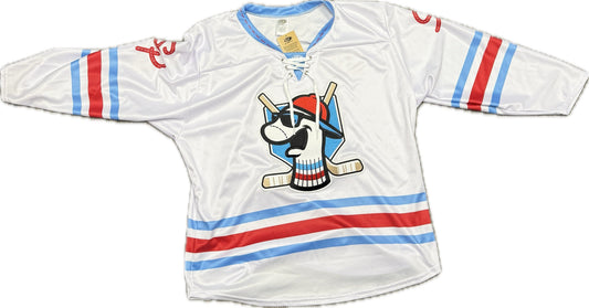 Sock Puppets White Hockey Jerseys-0