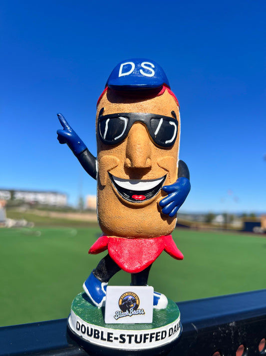 West Virginia Black Bears Double Stuffed Dave Bobblehead-1