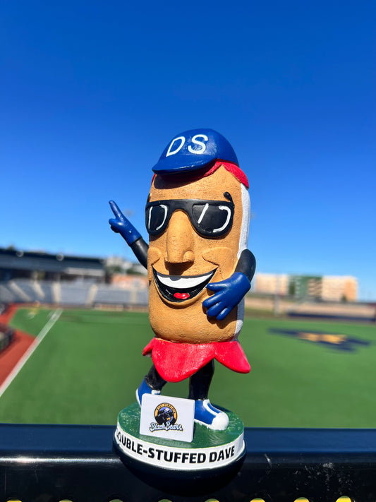 West Virginia Black Bears Double Stuffed Dave Bobblehead-2