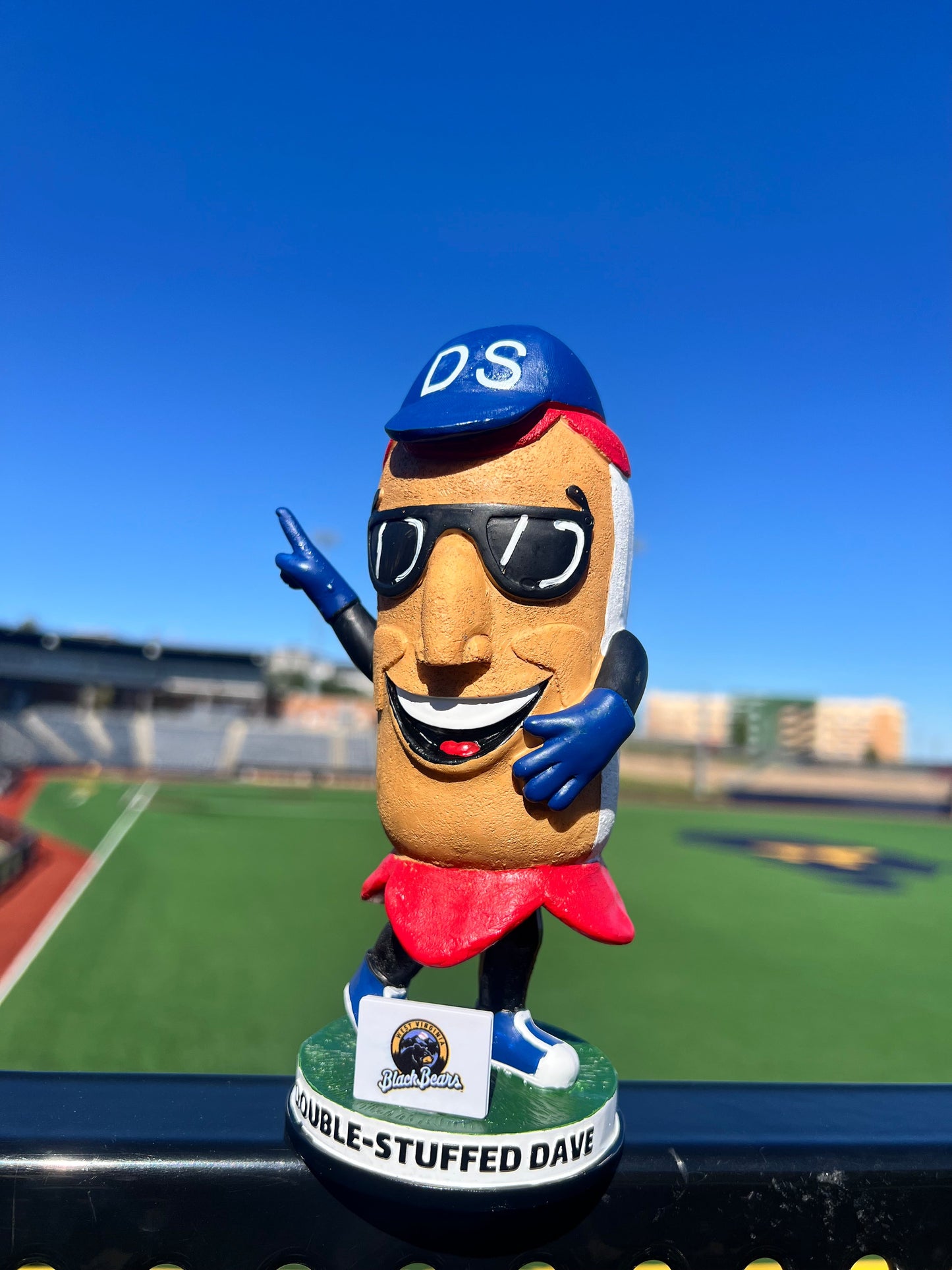West Virginia Black Bears Double Stuffed Dave Bobblehead