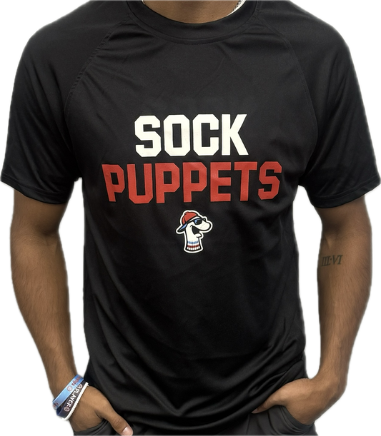 Sock Puppets Black "Rally Cry" Performance Tee-0