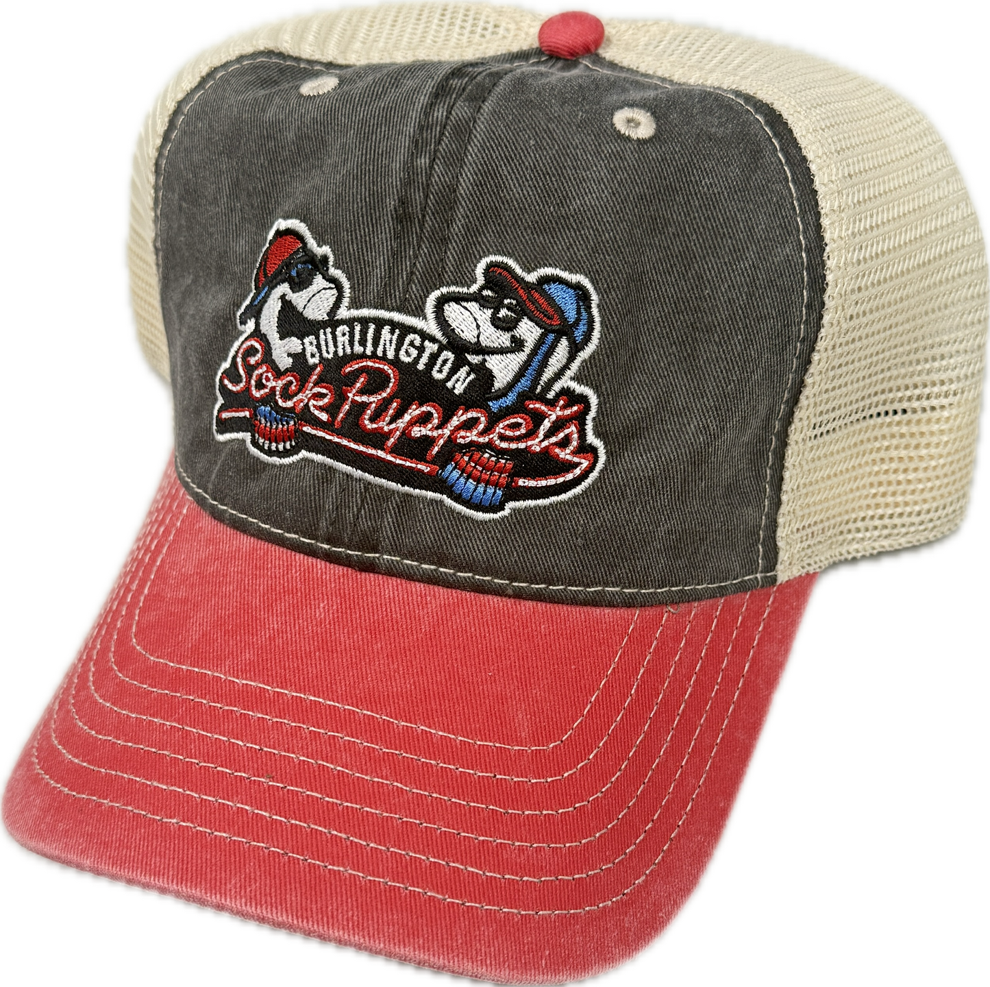 Sock Puppets washed Trucker Mesh Snapback