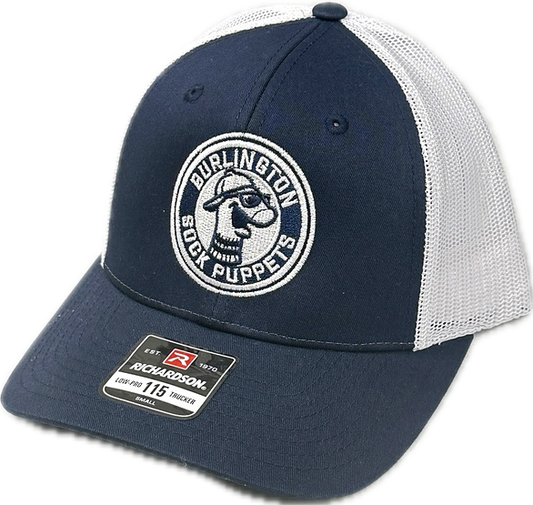 Sock Puppets Navy/White 112 Circle Snapback-0