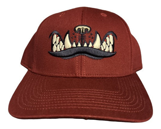 Youth Adjustable Maroon Bite Cap-0