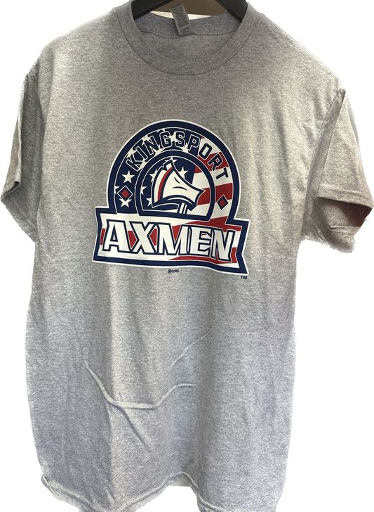 Kingsport Axmen Red, White and Blue Tee-0