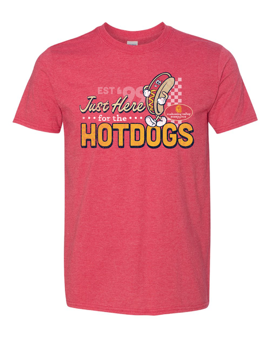 Just Here for the Hot Dogs Tee-0